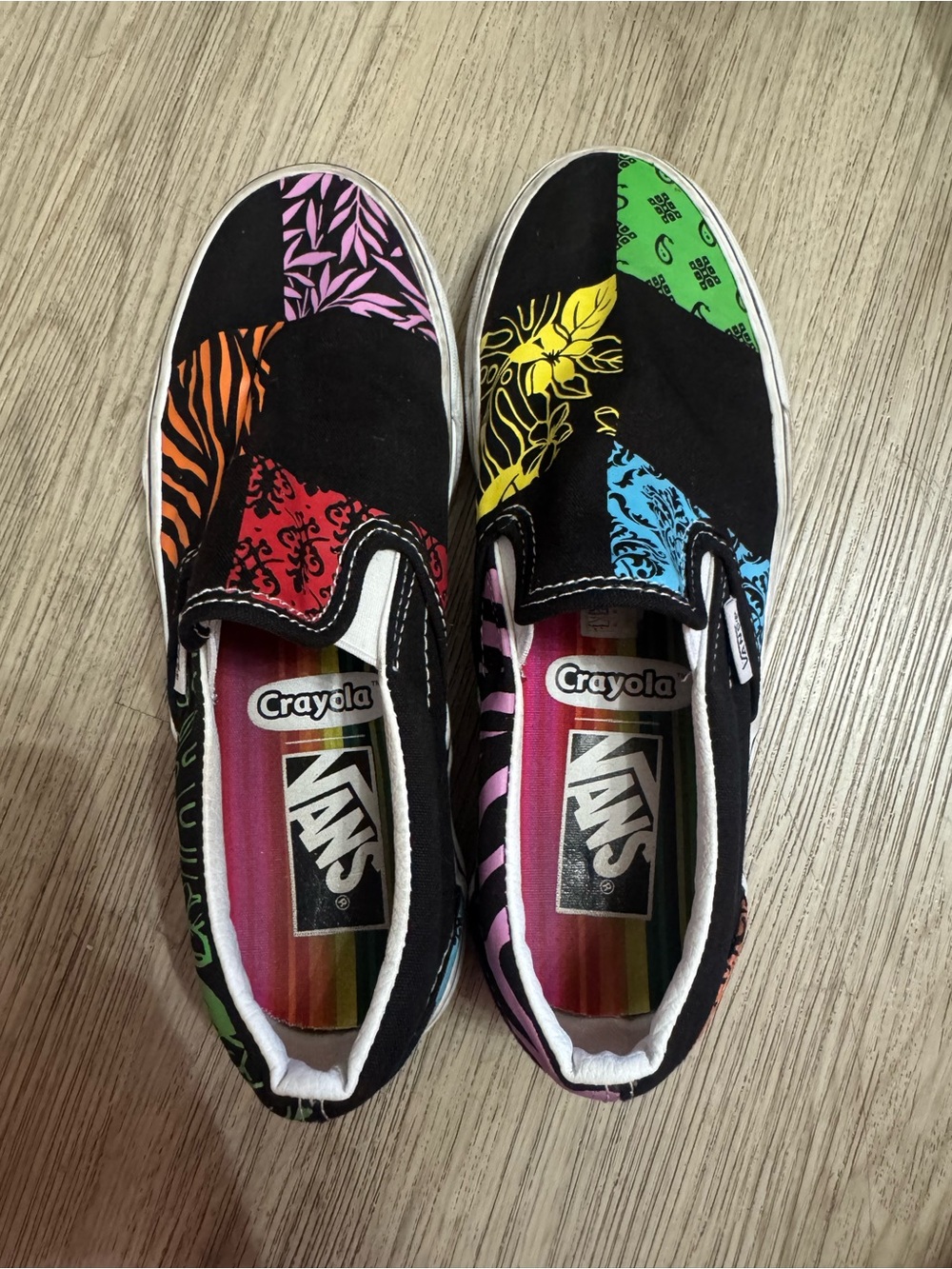 Vans x Crayola Kids' Multi-Color Slip-On Shoes